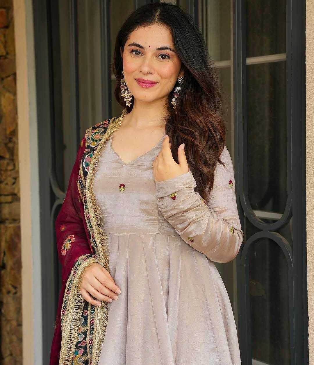 Crepe Anarkali Long Gown - MYLUXURY LANE ENTERPRISE